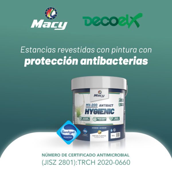 Adhesivo Acreditativo Pintura Plástica Mate MV-200 Hygienic