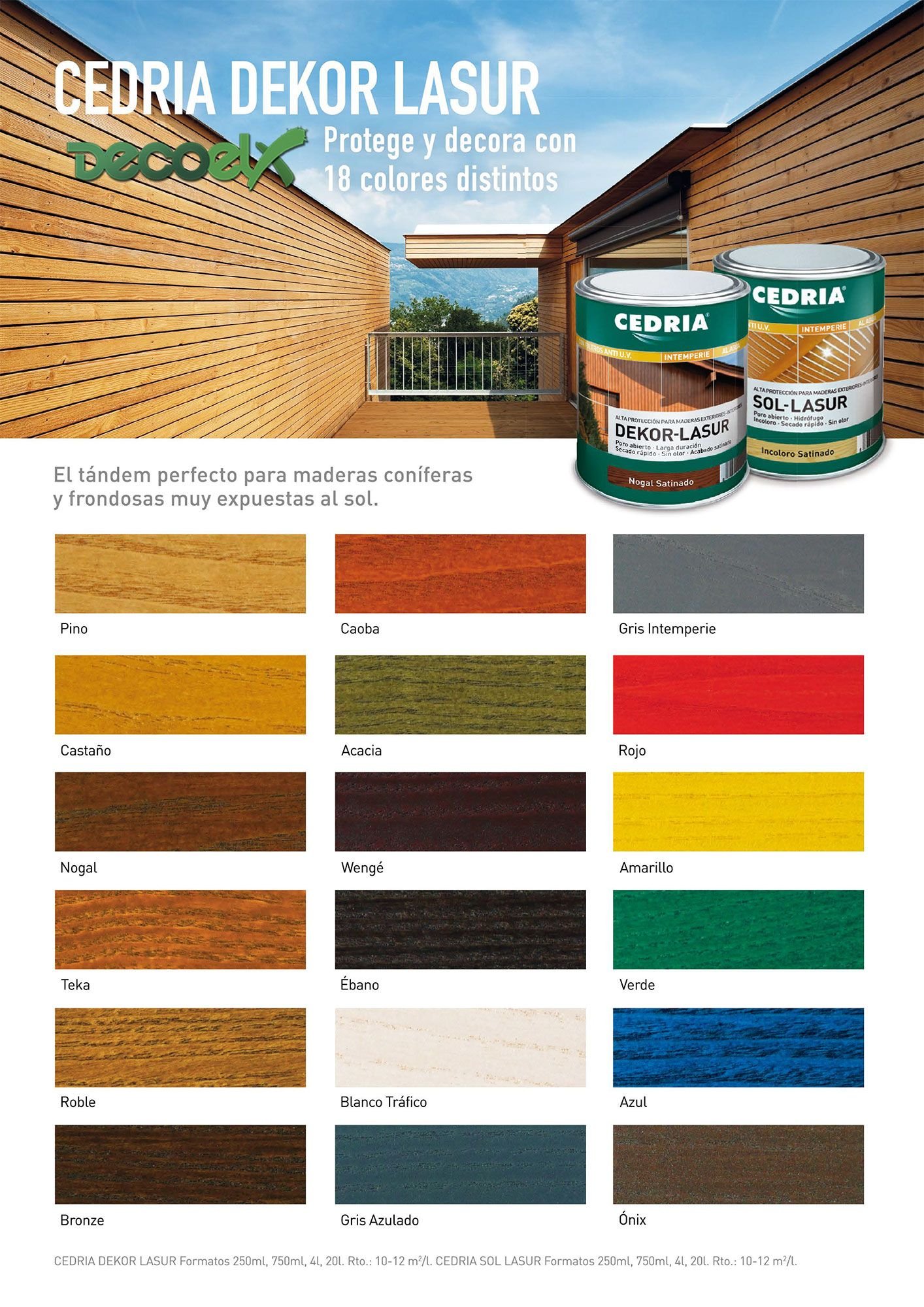 Carta Colores Cedria Dekor Lasur