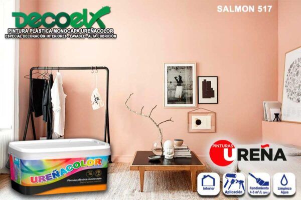 Colores Pintura Pared Salmon 517 UREÑACOLOR