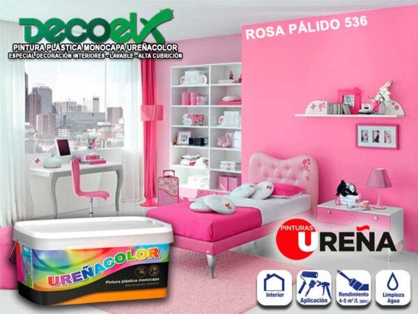 Pintura Paredes Interior Colores Rosa Pálido 536 UREÑACOLOR